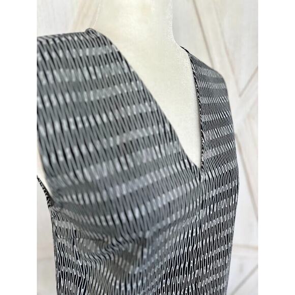 Kate Spade Saturday Dress Womens Small S Black White Print V Neck Shift Stretch - Picture 6 of 9